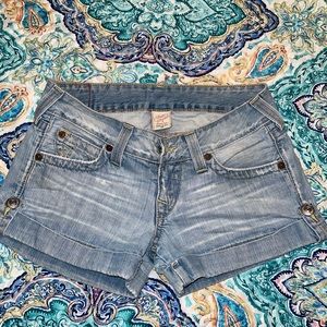 True Religion Light Blue Jean Shorts